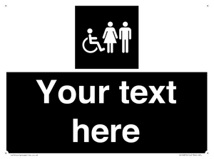 Custom information: black panel disabled female and male